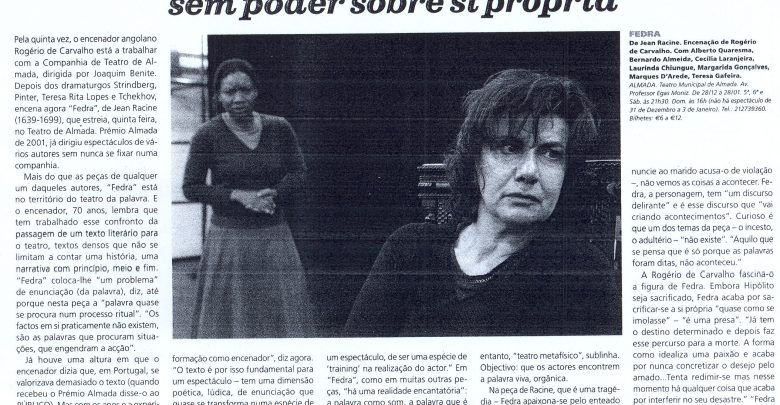 Fedra sem poder sobre si própria