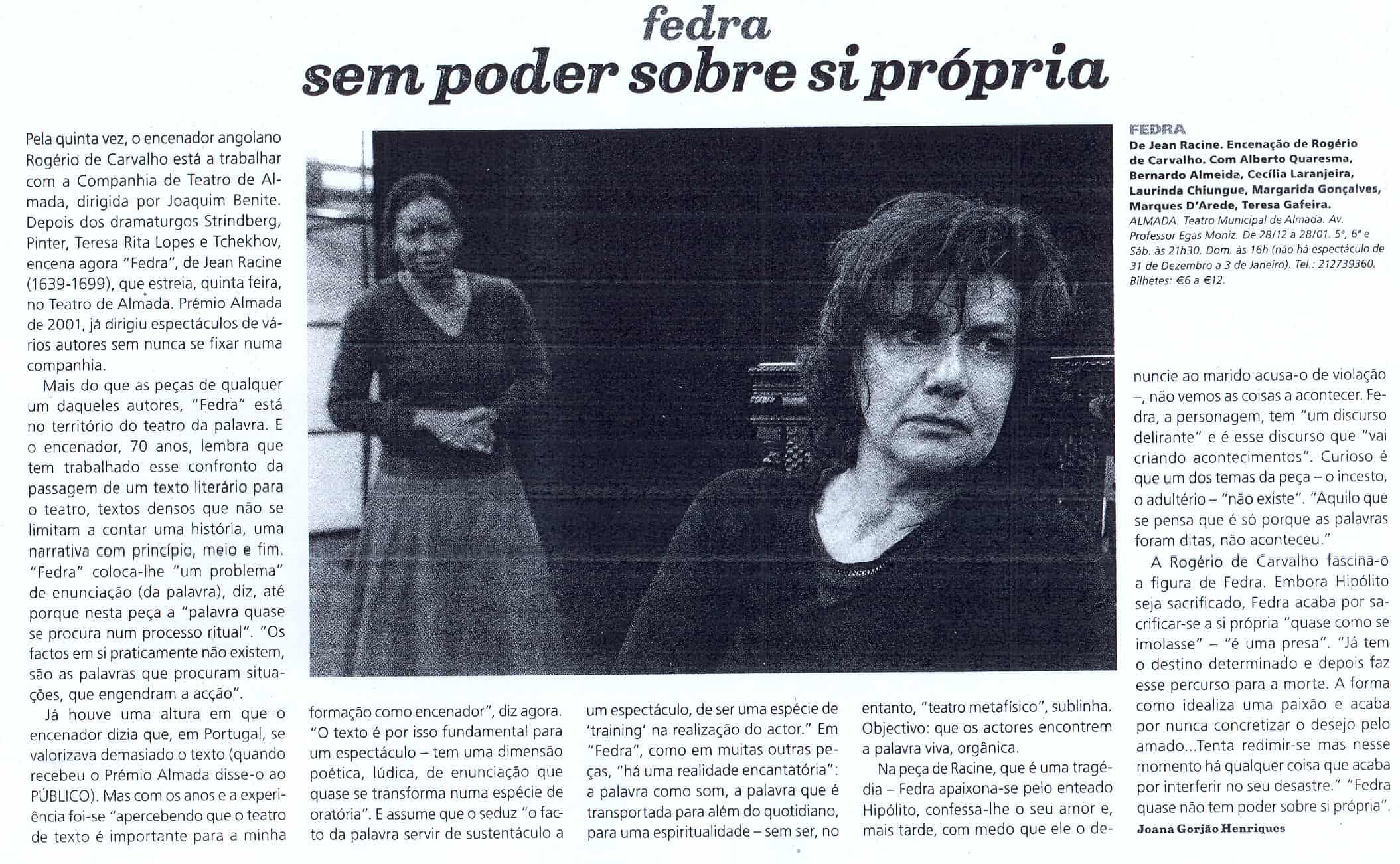 Fedra sem poder sobre si própria