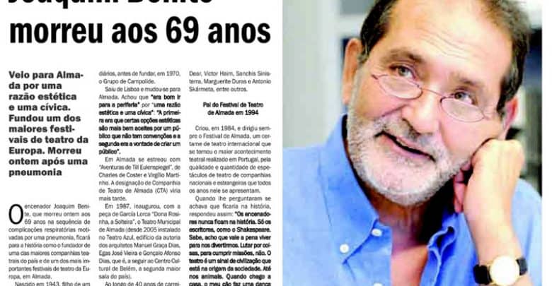 Joaquim Benite morreu aos 69 anos