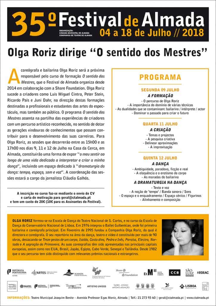 35.º Festival de Almada já tem Mestra: Olga Roriz